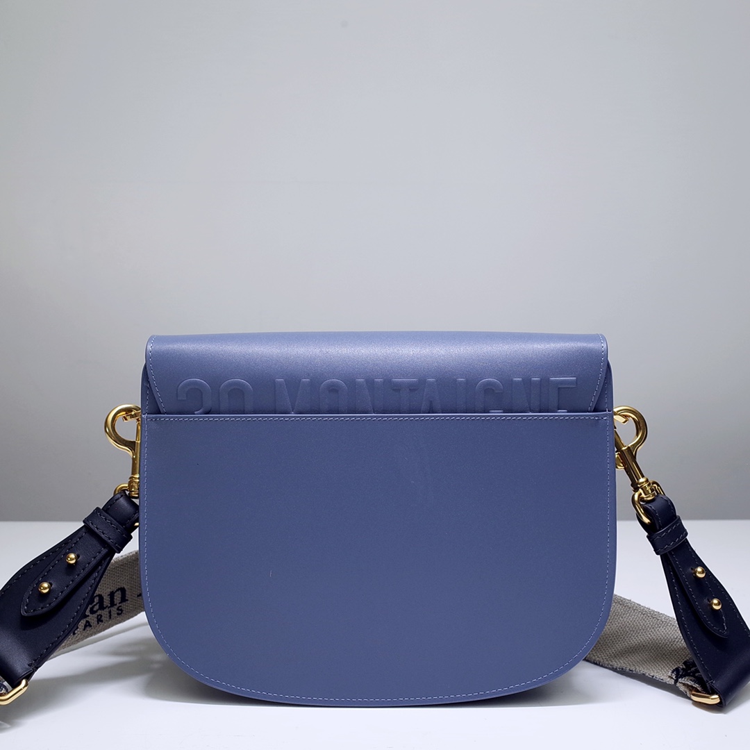 Large Dior Bobby Bag Blue Box Calfskin